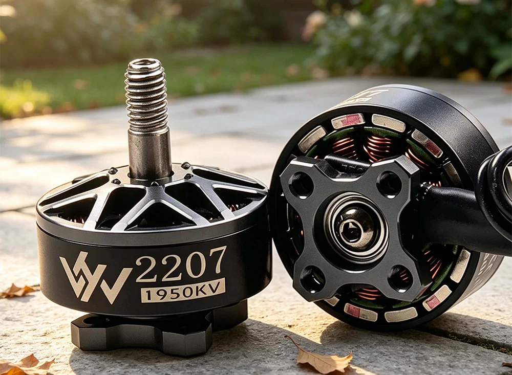 2207 FPV Bürstenloser Motor 1750KV 1950KV 2150KV 6S Lipo 1,81kg Max. Schub 34,5-35,5g 5 Zoll 51466 Propeller Racing Freestyle Drohnenteile – Detail 6