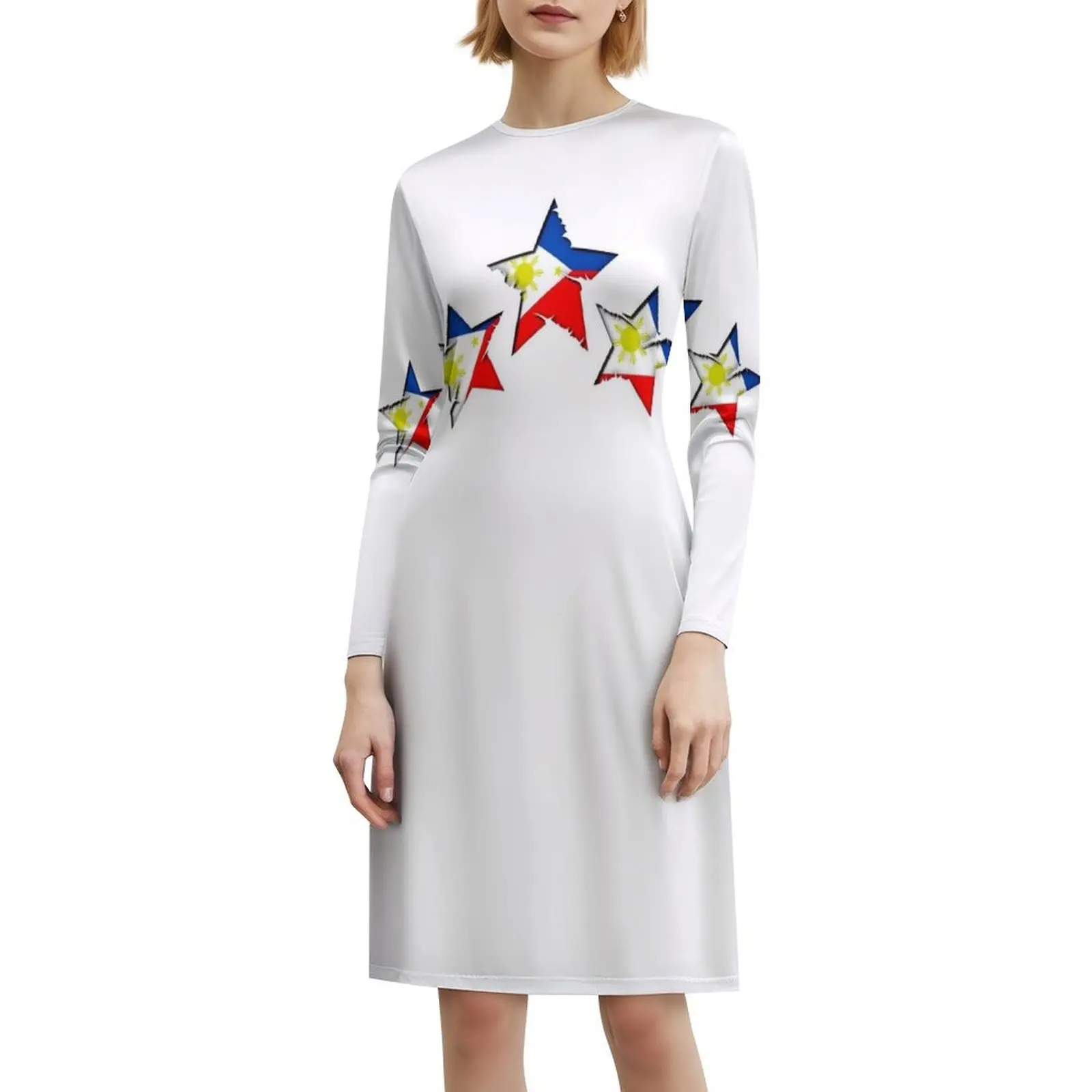 فستان حفلات نسائي من الفلبين والفلبين مع نجوم ملابس خروج عصرية مطبوعة ملابس النادي للإناث Wdi Wdi Creative Stars