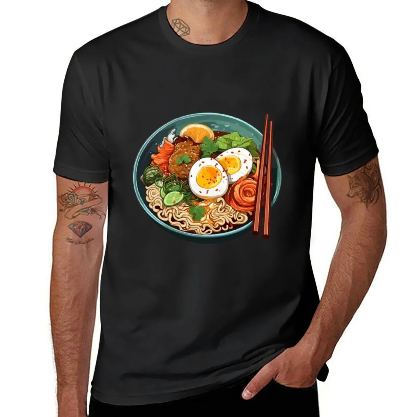 

Bowl of Ramen T-Shirt plus size tops summer top clothes for men