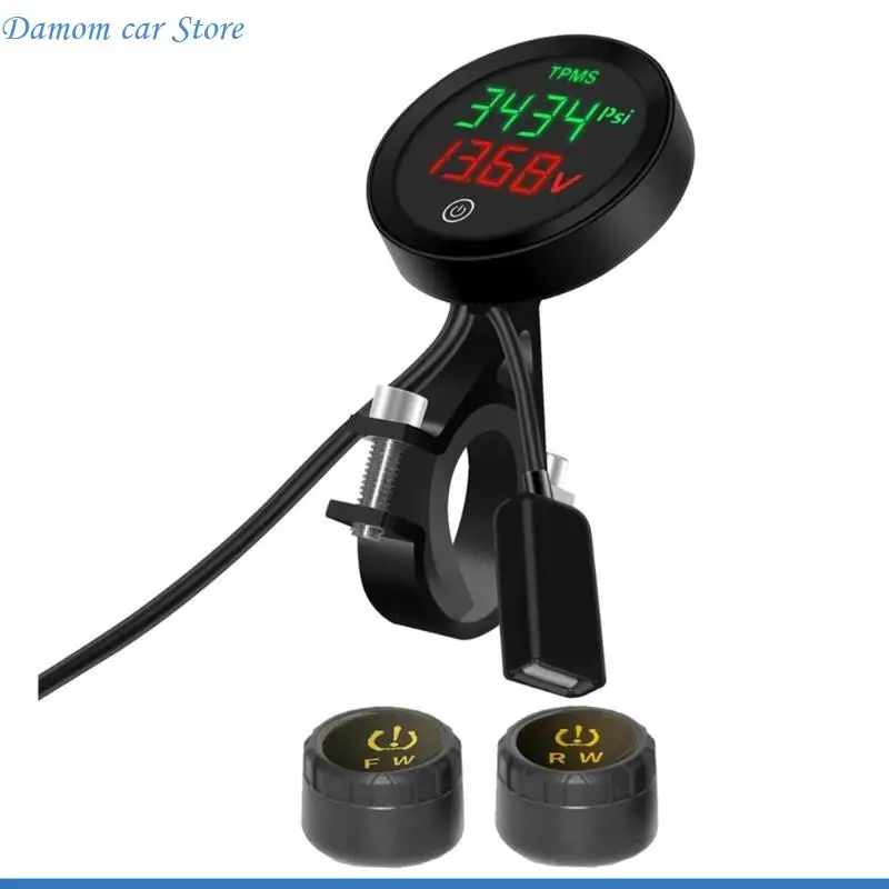 

A2UC Motorcycle Tyre USB Charging Waterproof Tire Pressure Monitoring System