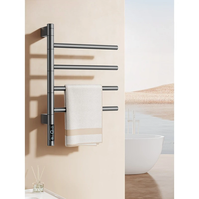 

Electric towel rack, intelligent drying and sterilization household carbon fiber rotation timing