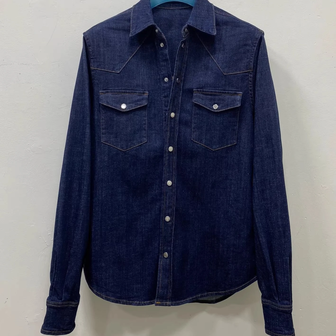 

LP Italy 25 Casual Lapel Long Sleeve Solid Color Denim Jacket