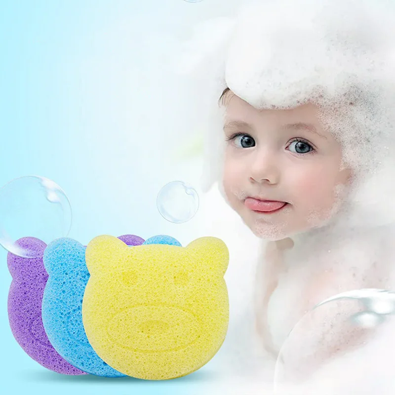 Baby Shower Sponge Natural Plants Konjac Newborn Face Washing Bath Rubbing Sponge Multifunctional Kids Cleaning Bath Accessories