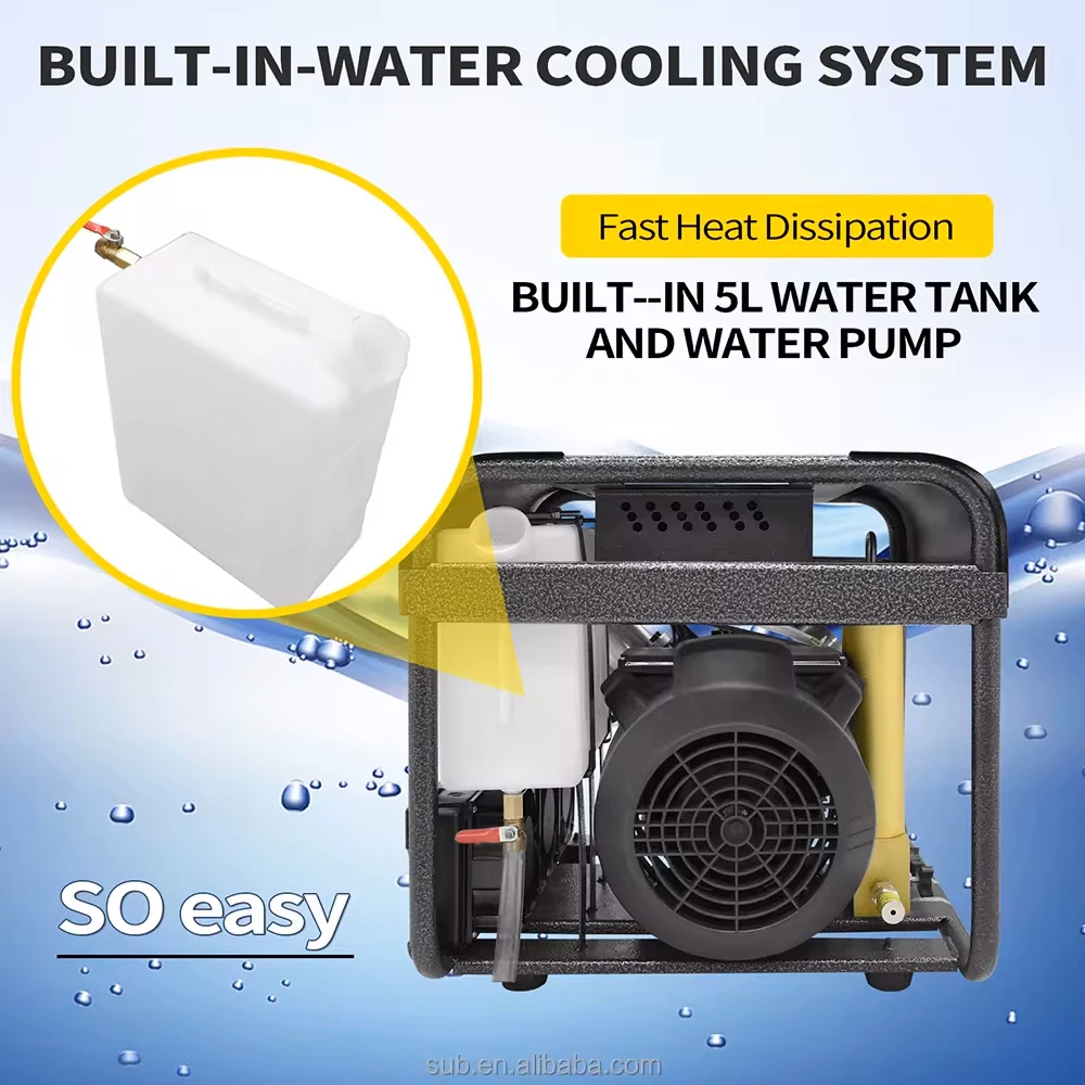 TUXING Multifunction Double Filter LCD Display Auto Stop 30mpa/4500psi/300bar Portable Diving Paintball Pump PCP Air Compressor view 6