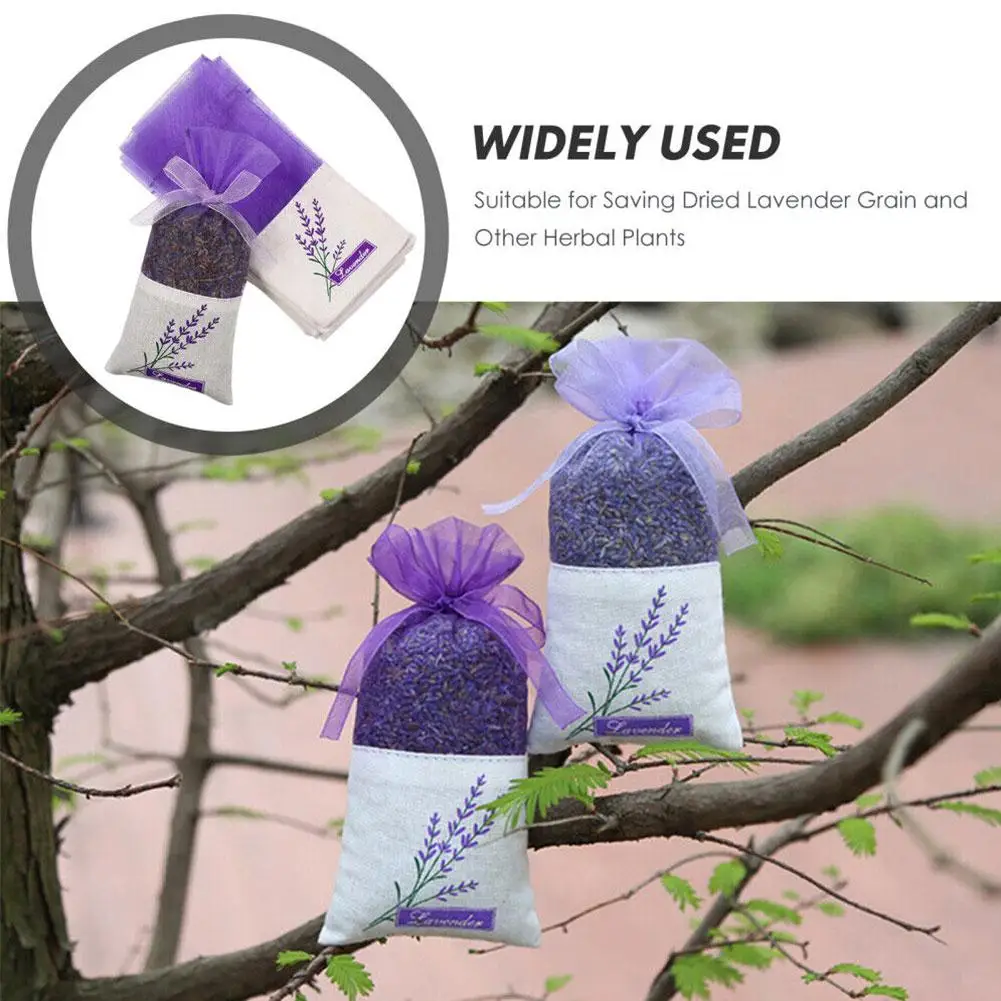 20/100pcs Lavender Empty Bag Sachets Storage Dried Lavender Flower Filled Sachets For Drawers And Wardrobes Closet Freshener