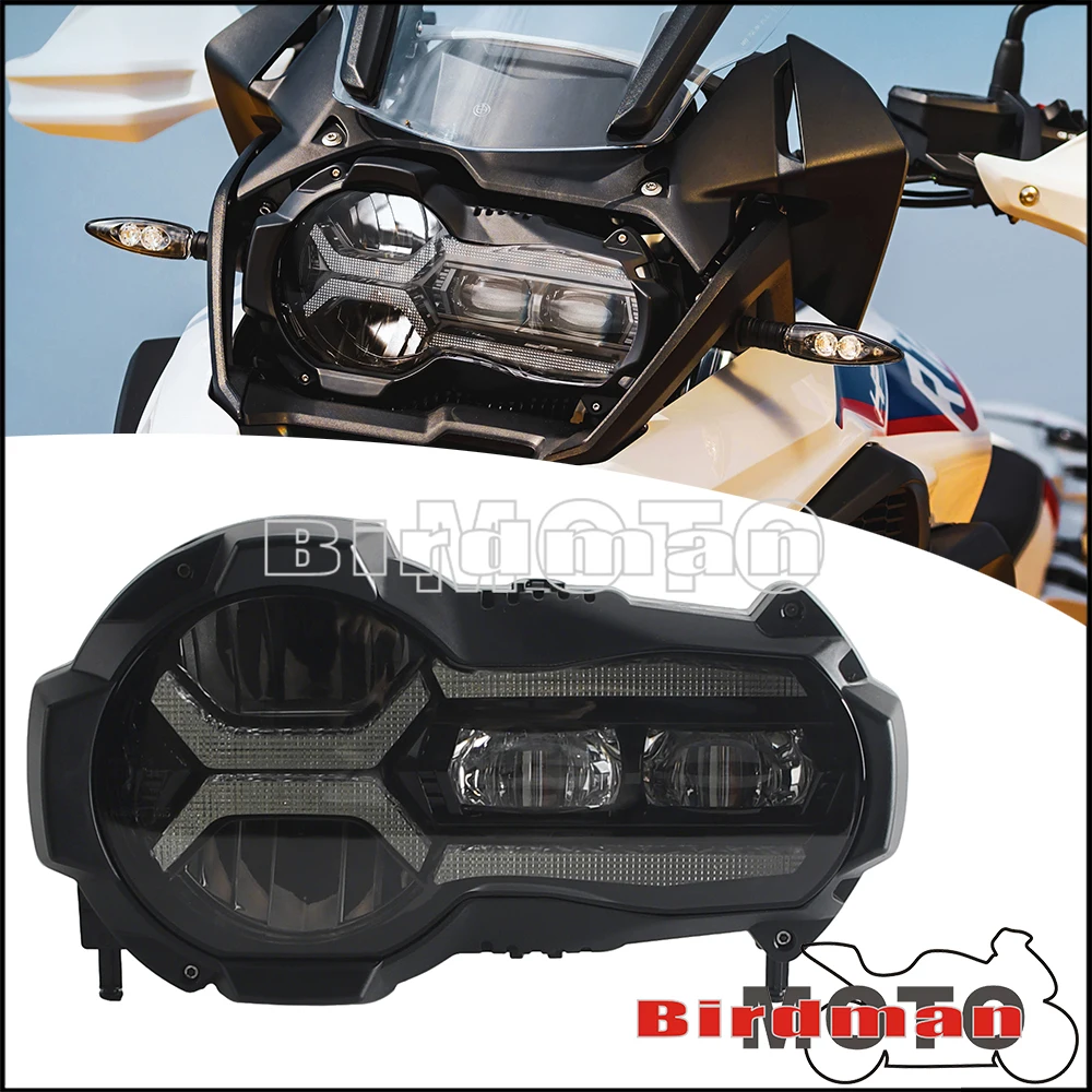 

Motorcycle Headlamp LED E24 Headlight Assembly Front Head Lamp High Low Beam Light DRL For BMW R1200GS R1250GS Adventure 2013-24