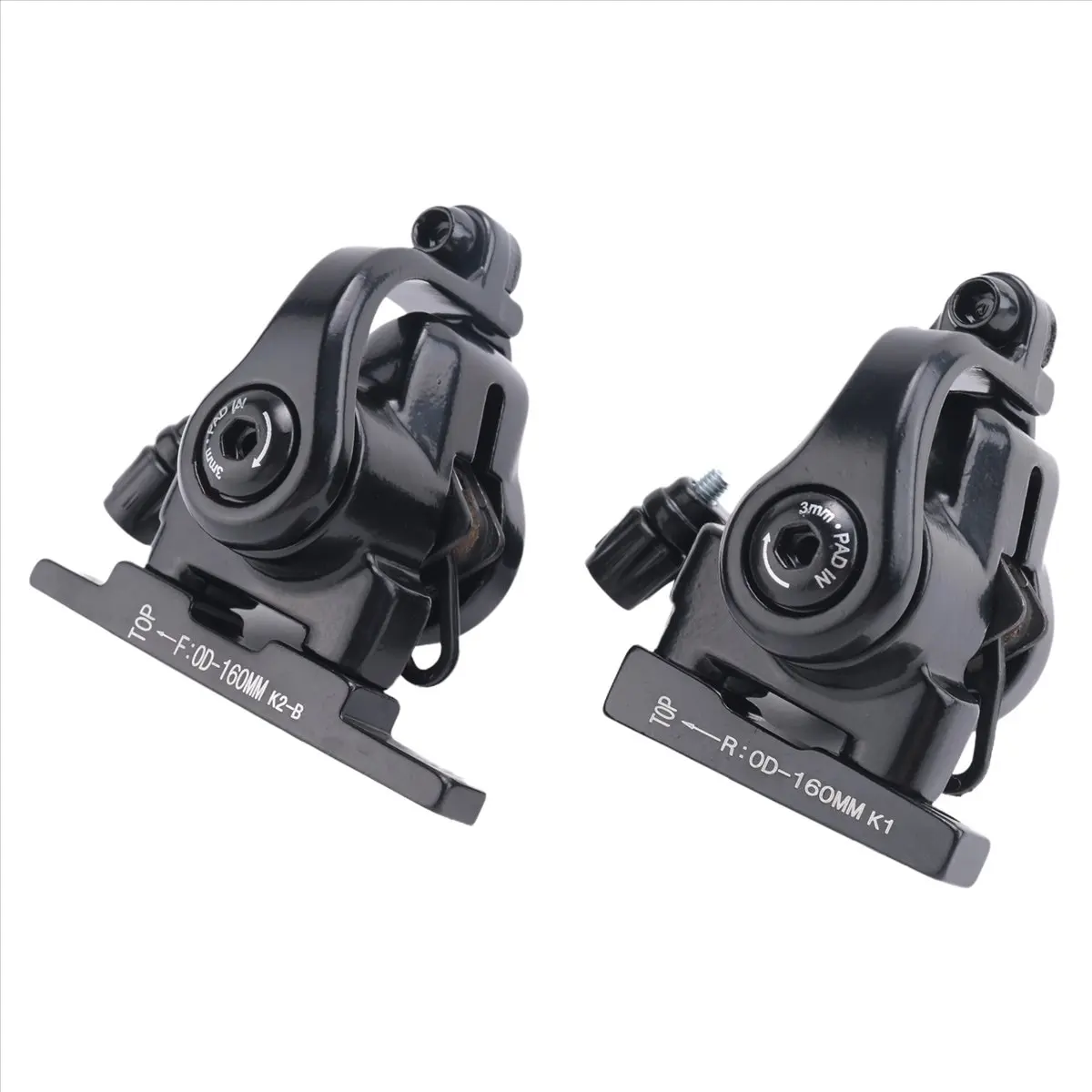 ABST  Road Bike Disc Brake Flat Mount Mechanical Dual Side Actuation Caliper 160mm Front Rear Bicycle Clamp Brake - view 3
