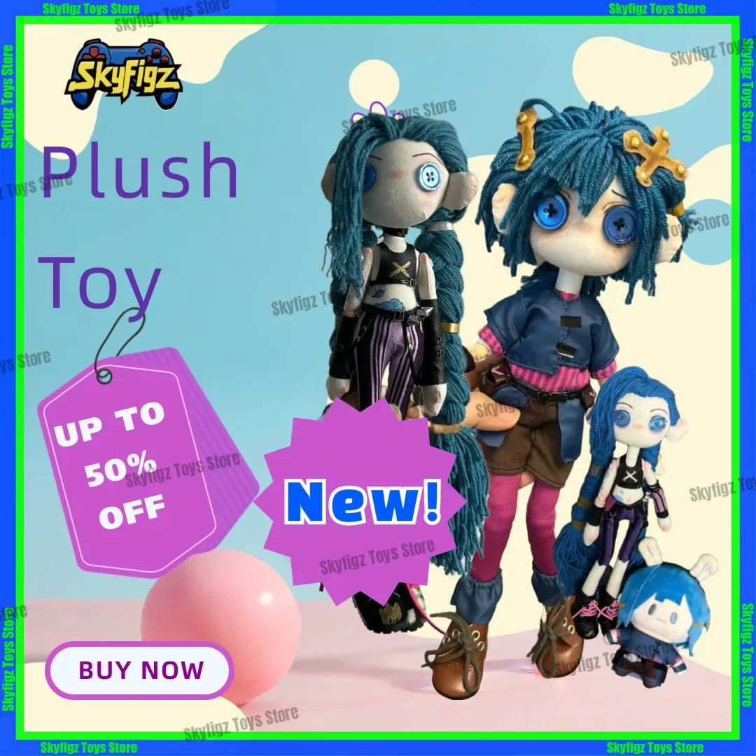 

Плюшевые игрушки Jinx, фигурки кукол, ручные куклы, битвы из двух городов, пуговицы, суставы, куклы, коллекция Jinx ручной работы, подарки «сделай сам»