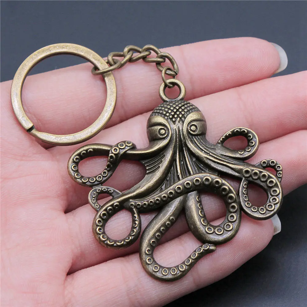 Seahorse Octopus Mermaid Keychains Nail Charms Handmade Jewelry Making Ring Size 28mm