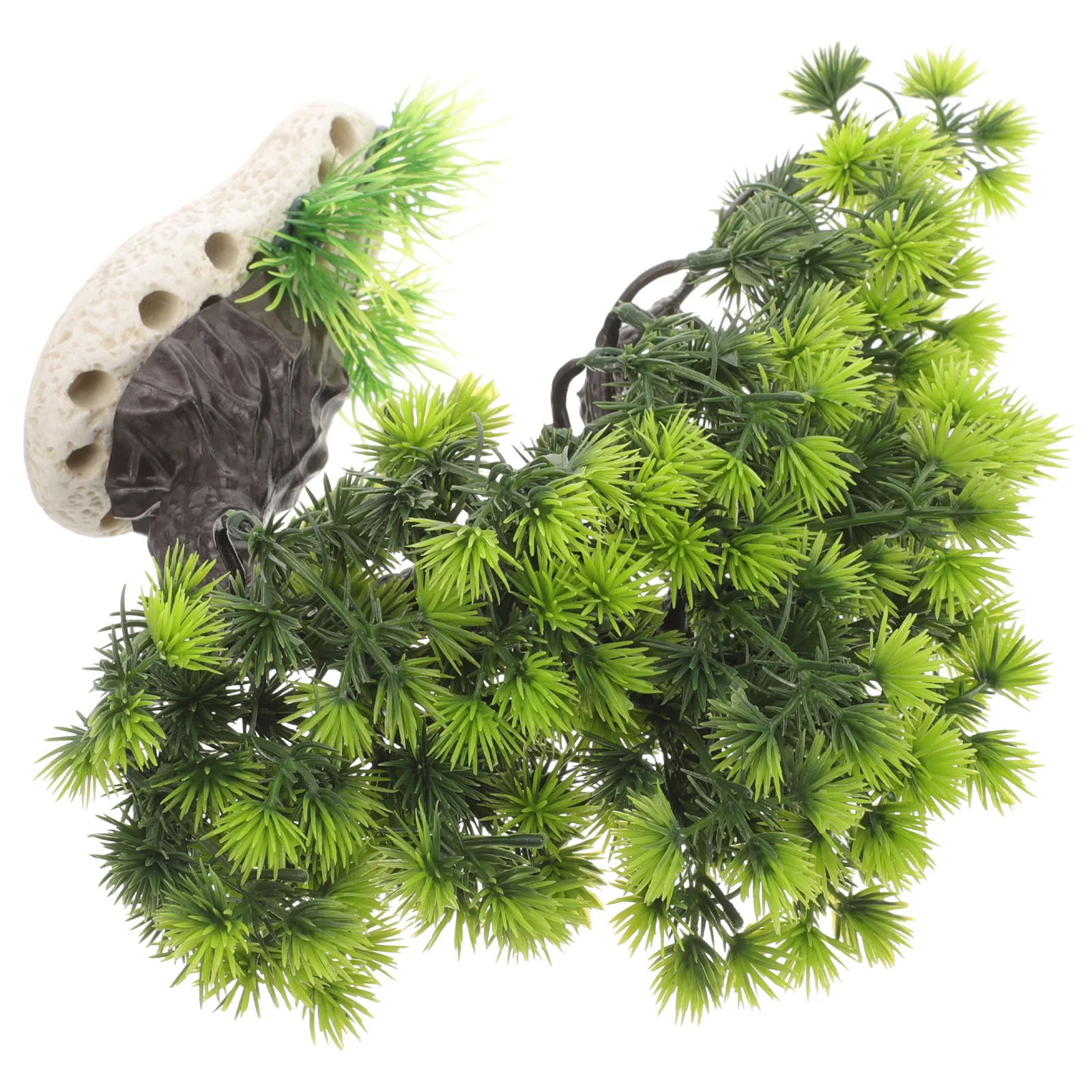 

Artificial Pine Tree Plastic Aquarium Plant Realistic Decoration Simulation Fish Tank Bonsai Ornament Landscape for Reptile