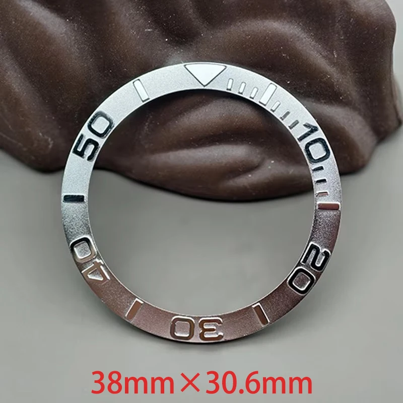Mod 38mm×30.7mm Curved Metal Bezel Insert Ring Fits GMT SRPD SKX007 SKX009 Watch Case NH35 NH36 Movement Men Watch Parts Refit