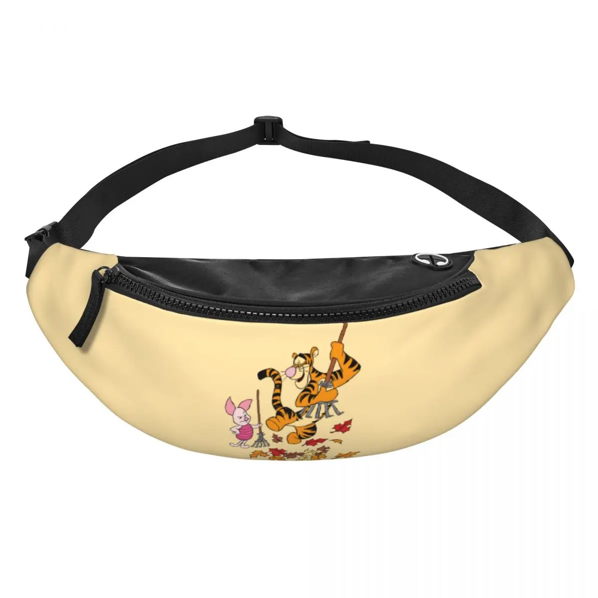 

Поясная сумка-бананка с мультяшными персонажами Тигр и Винни-Пух для мужчин и женщин, модная сумка через плечо для путешествий, велоспорта, телефона и денег