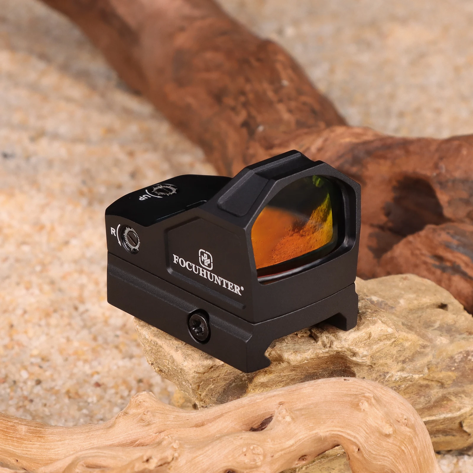 Focuhunter Optics 1x27mm Big Window Telescopic Sight Shake Awake Hunting Red Dot Sight IPX7 High Waterproof Level R&R Footprint