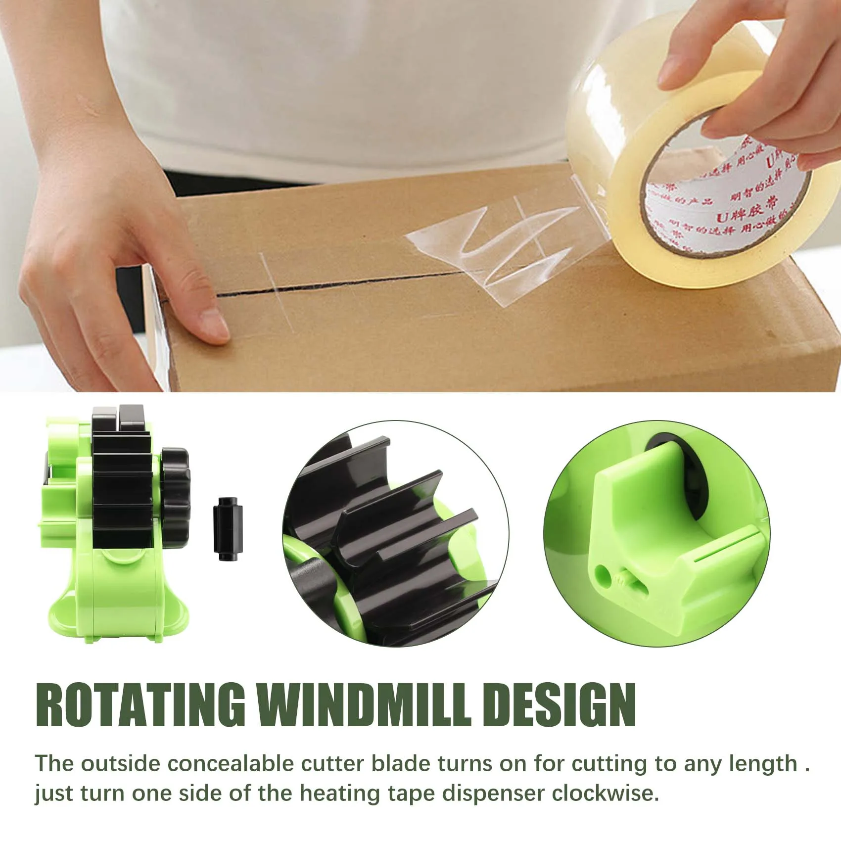 NEW Semi- Automatic Desk Tape Dispenser Semi Automatic Cutting Tape On Off Manual For Washi Transparent Tapes