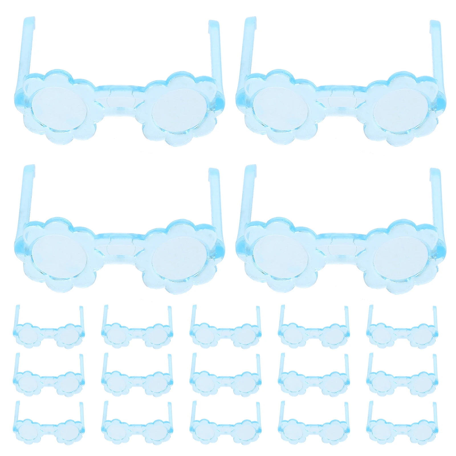 

50 шт. кукольные мини очки пластиковые очки в форме цветка искусственные детские игрушки для ролевых игр очки Аксессуары для кукольного домика