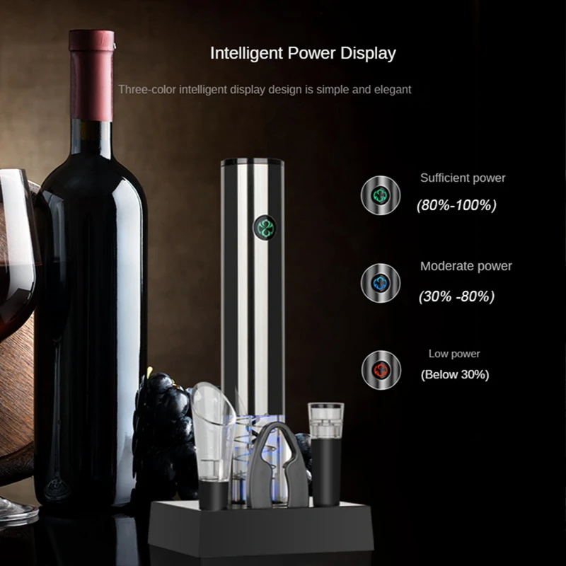 Rechargeable Wine Opener 5-In-1 Wine Opener Wine Opener Set Automatic Wine Opener