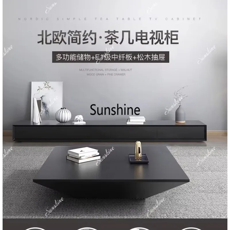 

Italian minimalist and modern, square coffee table size apartment design, living room Nordic, combinationP