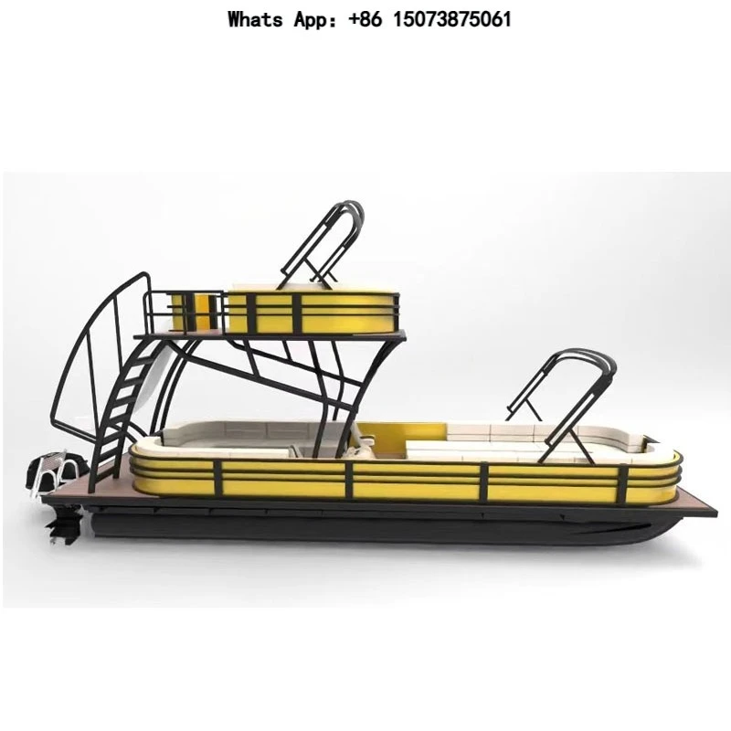 New Aluminum Sightseeing Pontoon Houseboat Sail High Speed Inflatable Boats Sailing Yacht Water Sports