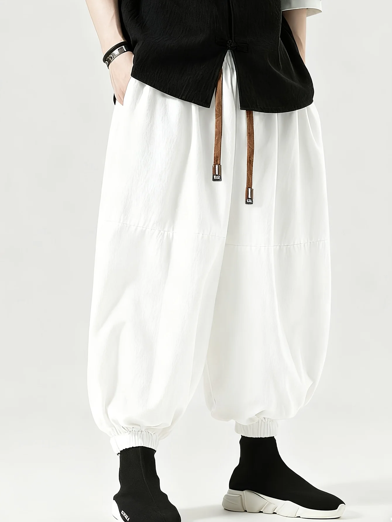FGKKS Brandneue Herrenhosen im Koreanischen Stil, Modische Loose-Fit Baumwollhosen für Männer, Outdoor Frühlings-Herrenhosen in Unifarben