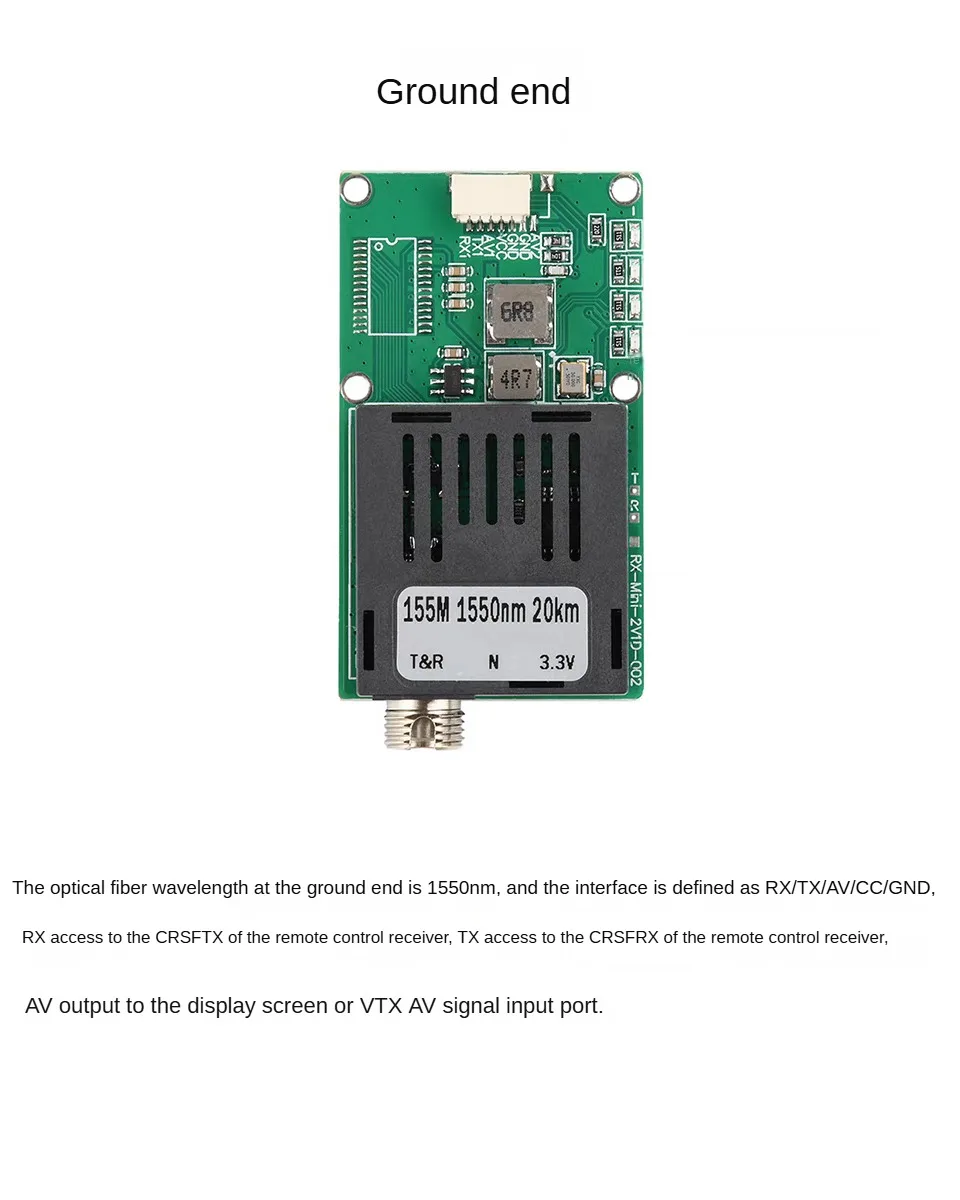

1 Analog Video and 1 TTL over Fiber optic up 20Km, High Speed Up to 460.8Kb/s, FC Optical Transceiver Module 1310/1550nm signal
