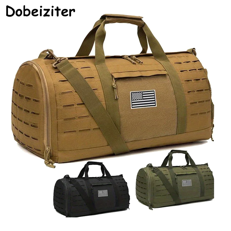 Bolsa táctica de gimnasio en lona para viaje y fin de semana - imagen 2