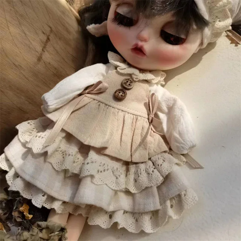 OB24 OB22 Doll Clothes 1/6 Blythes Clothes  Azone Dress DIY Doll Suit Dress Up Doll For Girl Gift