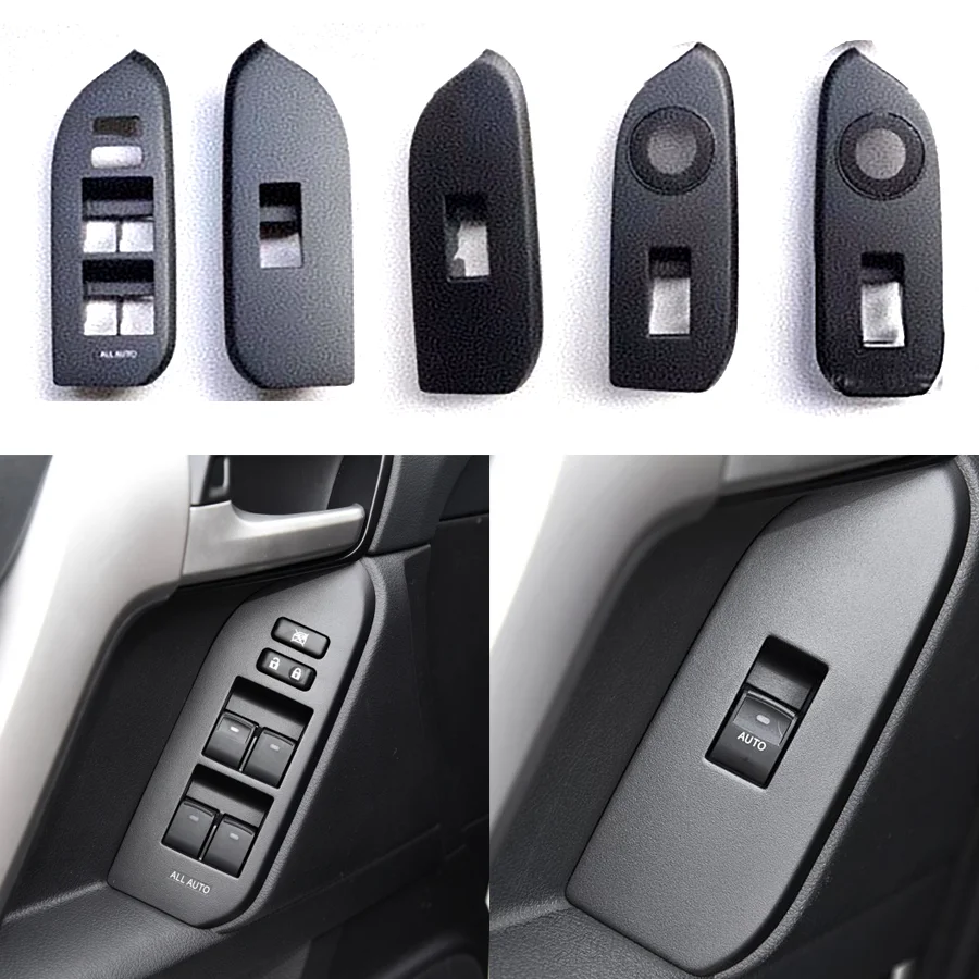 1Pc Power Window Lifter Button Switch Panel Cover Frame Trim For Toyota Land Cruiser Prado LC150 2010-2020 With/No Audio Horn