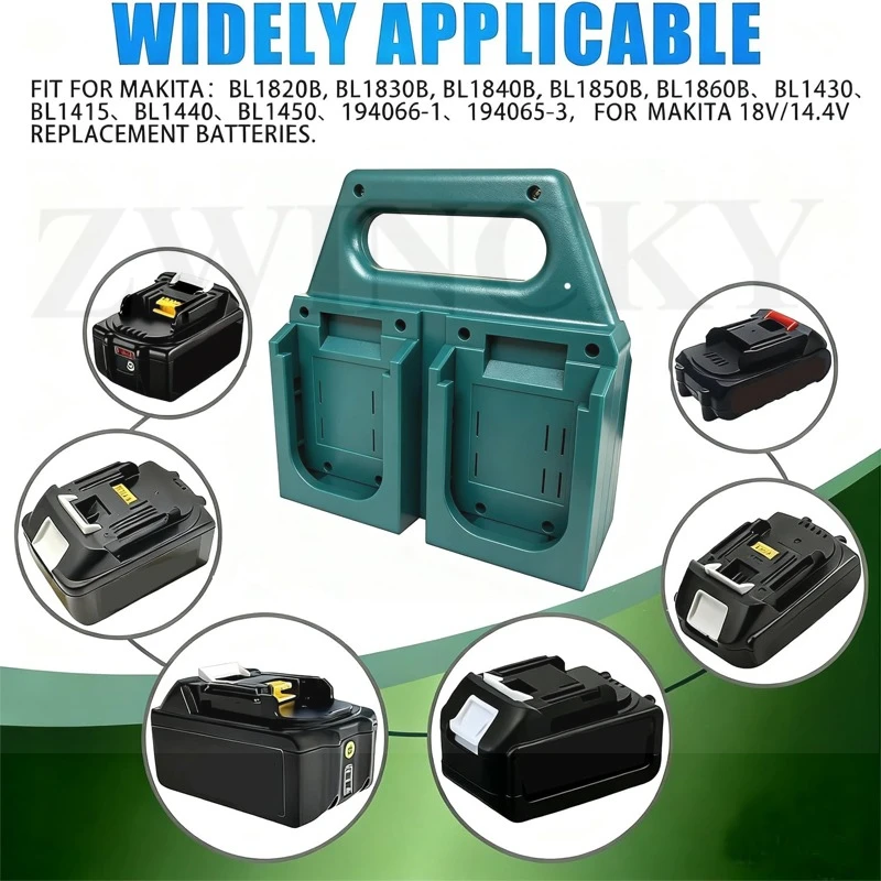 Battery Holder Dock Mount Storage Rack Tool For Makita/Bosch 18V Fixing Devices Battery Holder Storage Bracket Stand 4/6-Slots