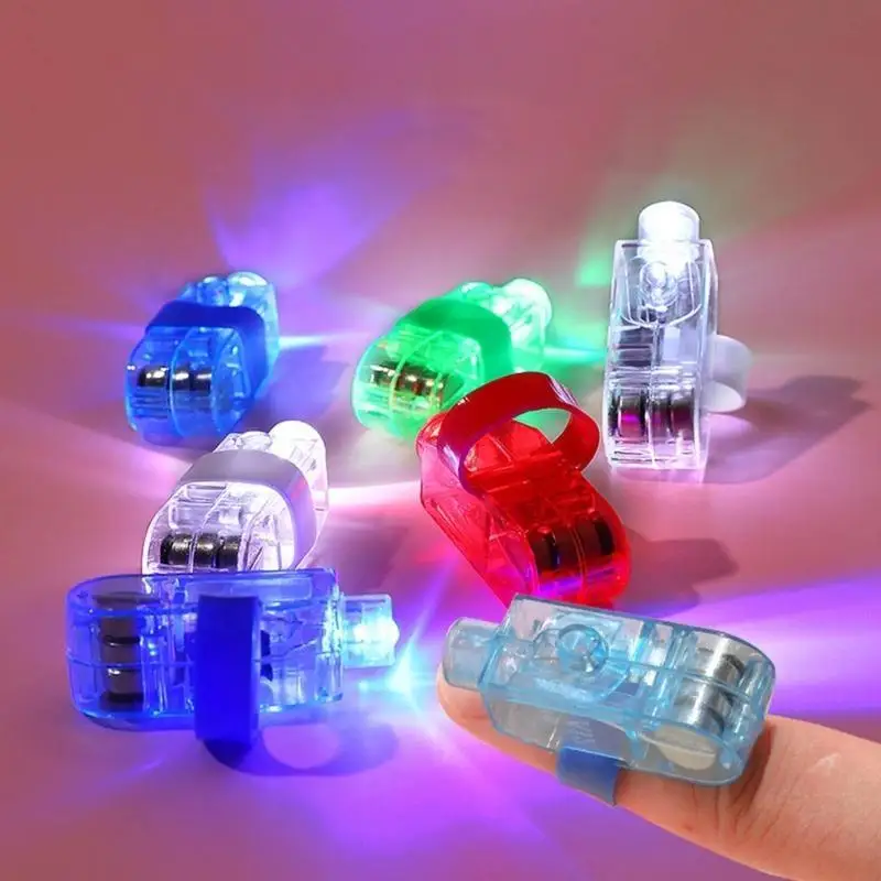 

97BC светодиодные фонари на палец, 10 шт. в упаковке, светящиеся палочки с кольцами на палец, праздничные украшения для двора