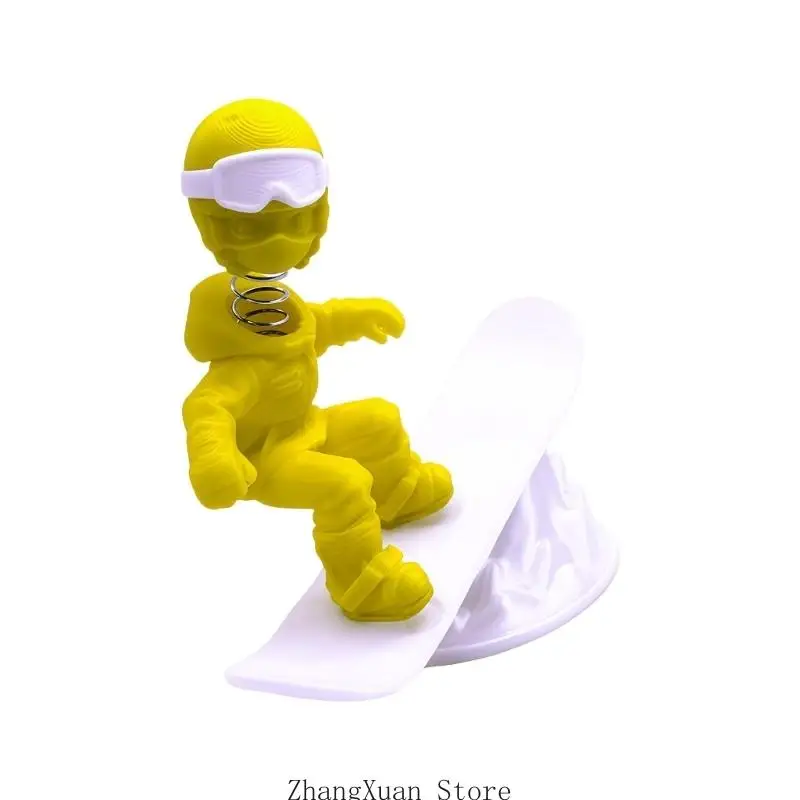 3D-gedruckte kleine Skifigur, Schaukelornament, Geschenk für Autoliebhaber und Sammler 3XUF – Detail 5