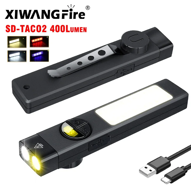 xiangfire-edc-lanterna-400lumens-portatil-bolso-mini-luz-a-prova-dwaterproof-agua-tocha-dupla-fonte-de-luz-cabeca-com-ima-para-ao-ar-livre