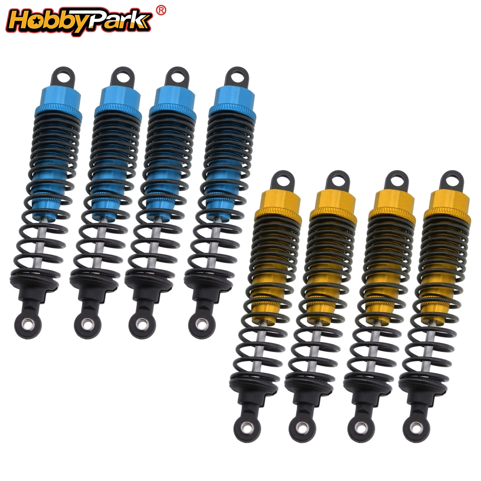 HobbyPark Aluminum Shock Absorber Assembled for Redcat Shockwave Sandstorm Tornado Epx/PRO S30 4-Pack