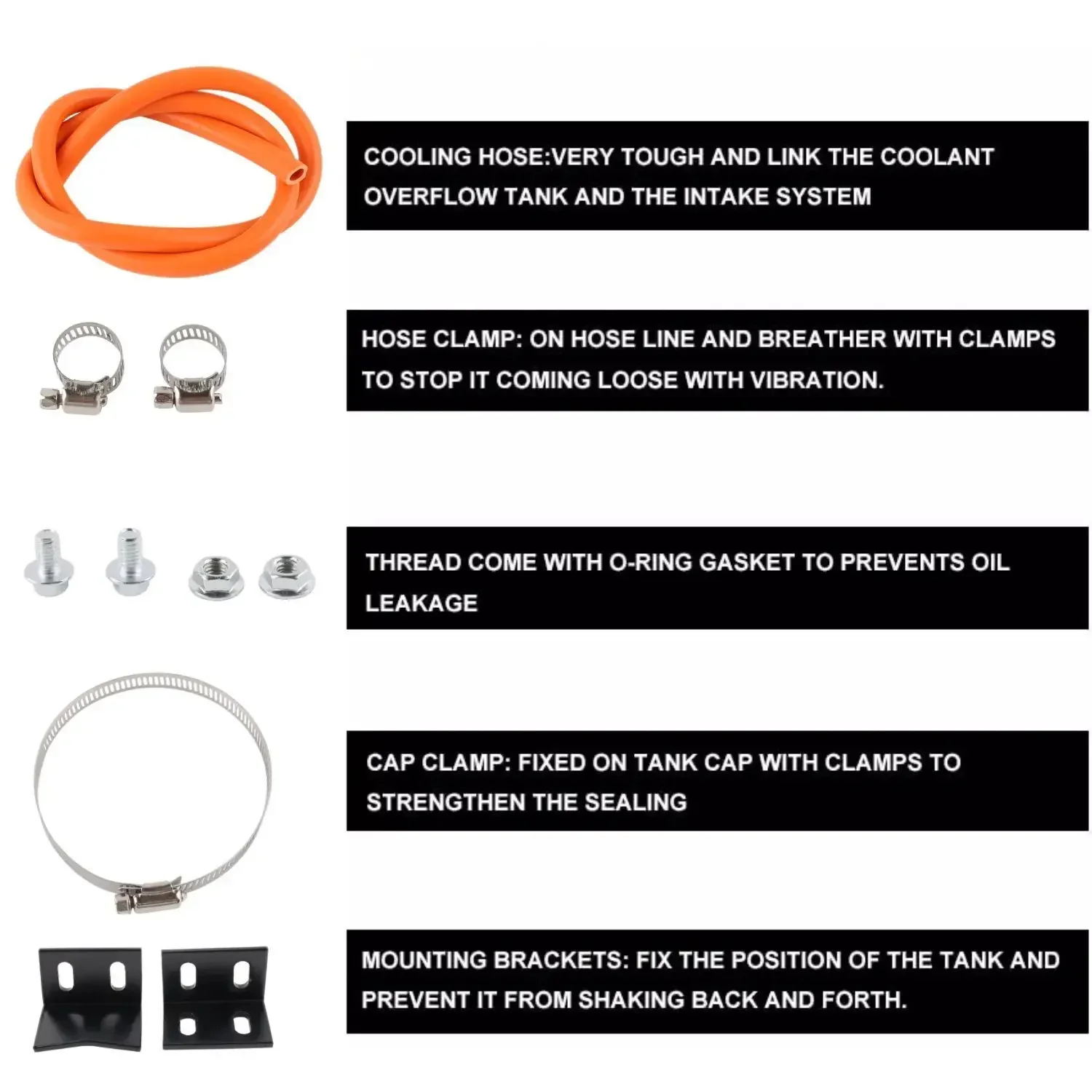 

Universal Radiator Coolant Tank 800ml Coolant Expansion Tank Cooling Catch Bottle Overflow Reservoir Aluminum Car Styling