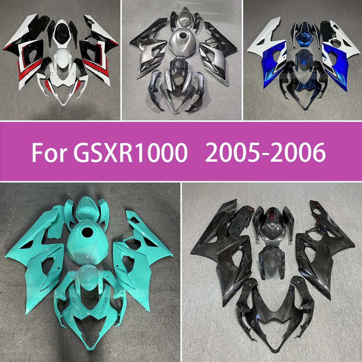 

Durable Construction Fairings For 2005 2006 Suzuki GSXR1000 Injection Affordable Quality Fairings 05 06 GSXR 1000