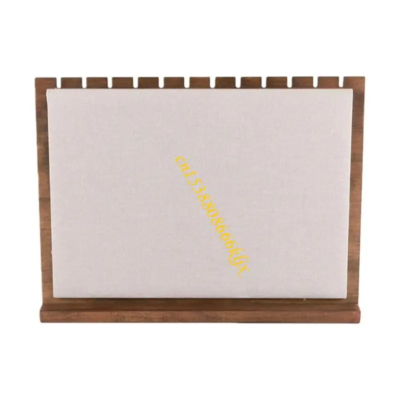 

Деревянная тканевая подставка для ожерелья, устойчивый дизайн, вертикальный держатель для ювелирных изделий 066C