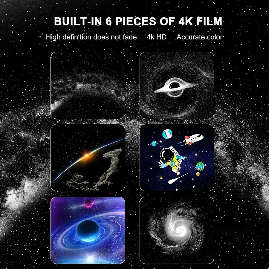 UFO Star Planetarium Projector 6 in 1 Galaxy Projector Night Lights 360° Adjust Projector for Kids Bedroom Ceiling Home Theater