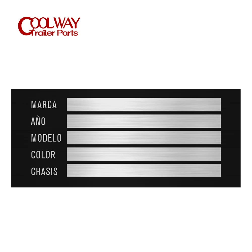 

Aluminum Blank or Engraved ID Tag Date Plate Trailer Weight Plates Plant Flatbed Chassis Number RV Parts Camper Accessories