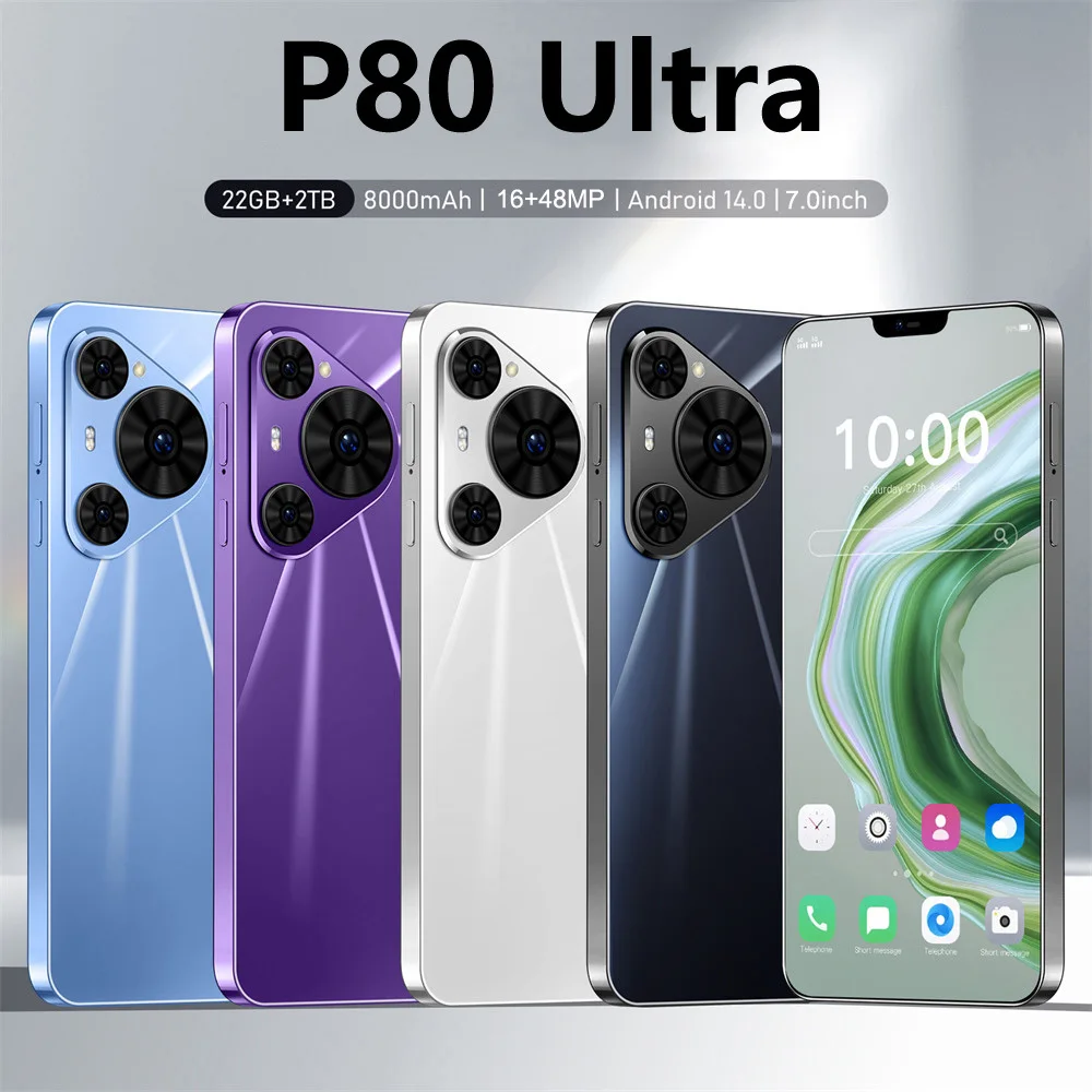 

HOT New Pad Tablet PC P80 Ultra 7.0 Inch HD 4K 4G 5G Dual Sim Card Wifi GPS Google Tab Android 22GB+2TB 8000Mah Battery