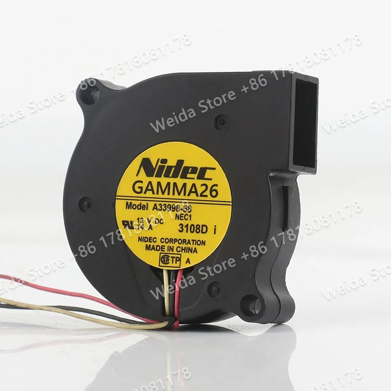 5CM New Original Nidec 50X50X15MM Blower Turbine Projector DC 12V 0.14A AC EC 5015 Three-wire A33998-58 Cooling fan