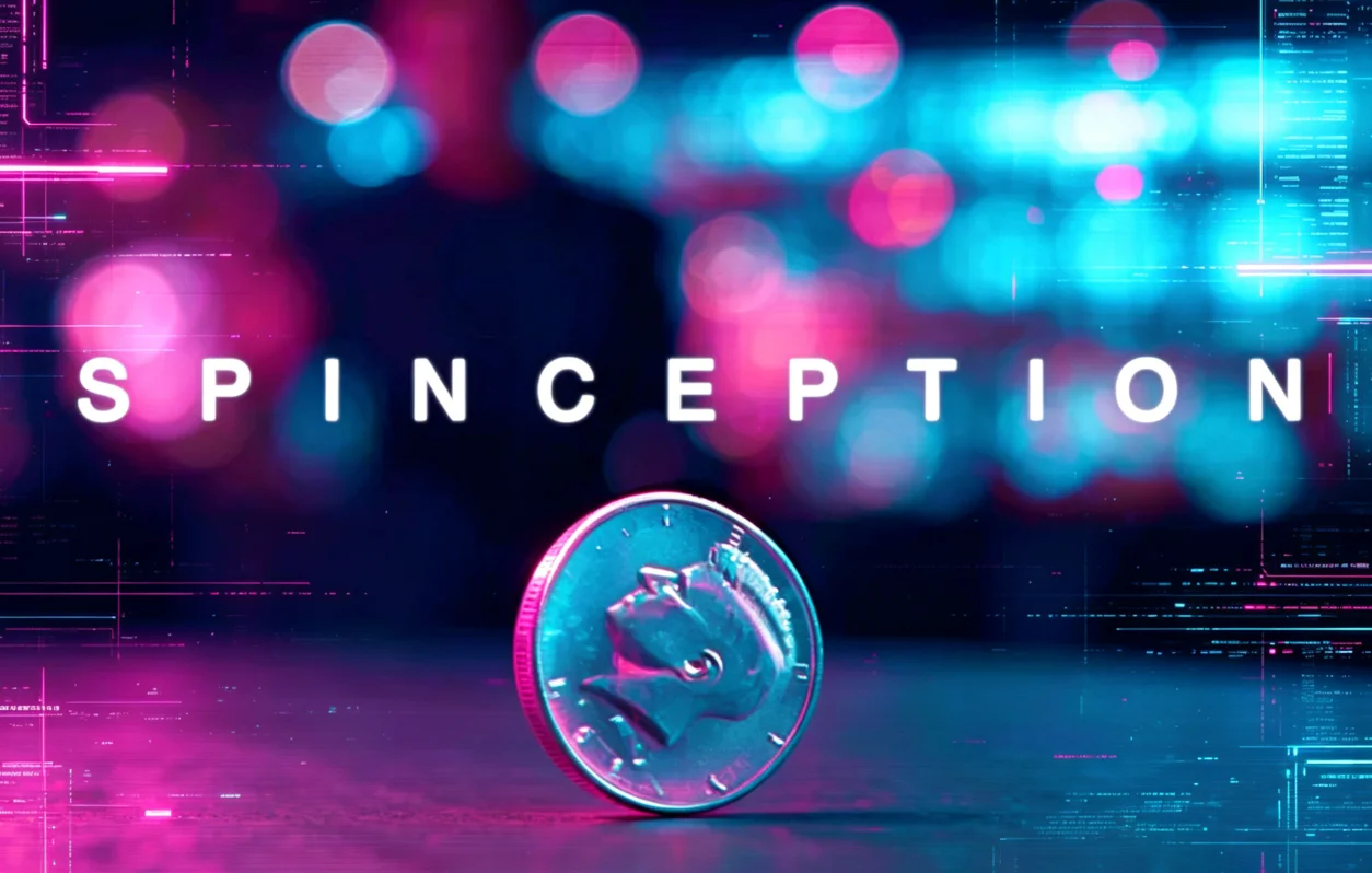 SPINCEPTION - Фокус с монетами: манипуляция, контроль скорости, увеличенная высота вращения, реквизит для сценической магии, магия крупным планом, уличная магия