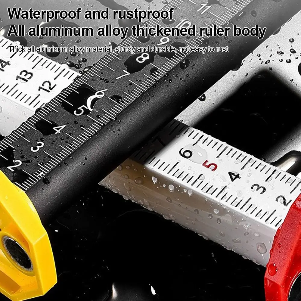 High Precision Level Ruler Magnetic Aluminum Alloy Tile Leveling Tool Dual Use Level Bubble Height Gauge Home Renovation