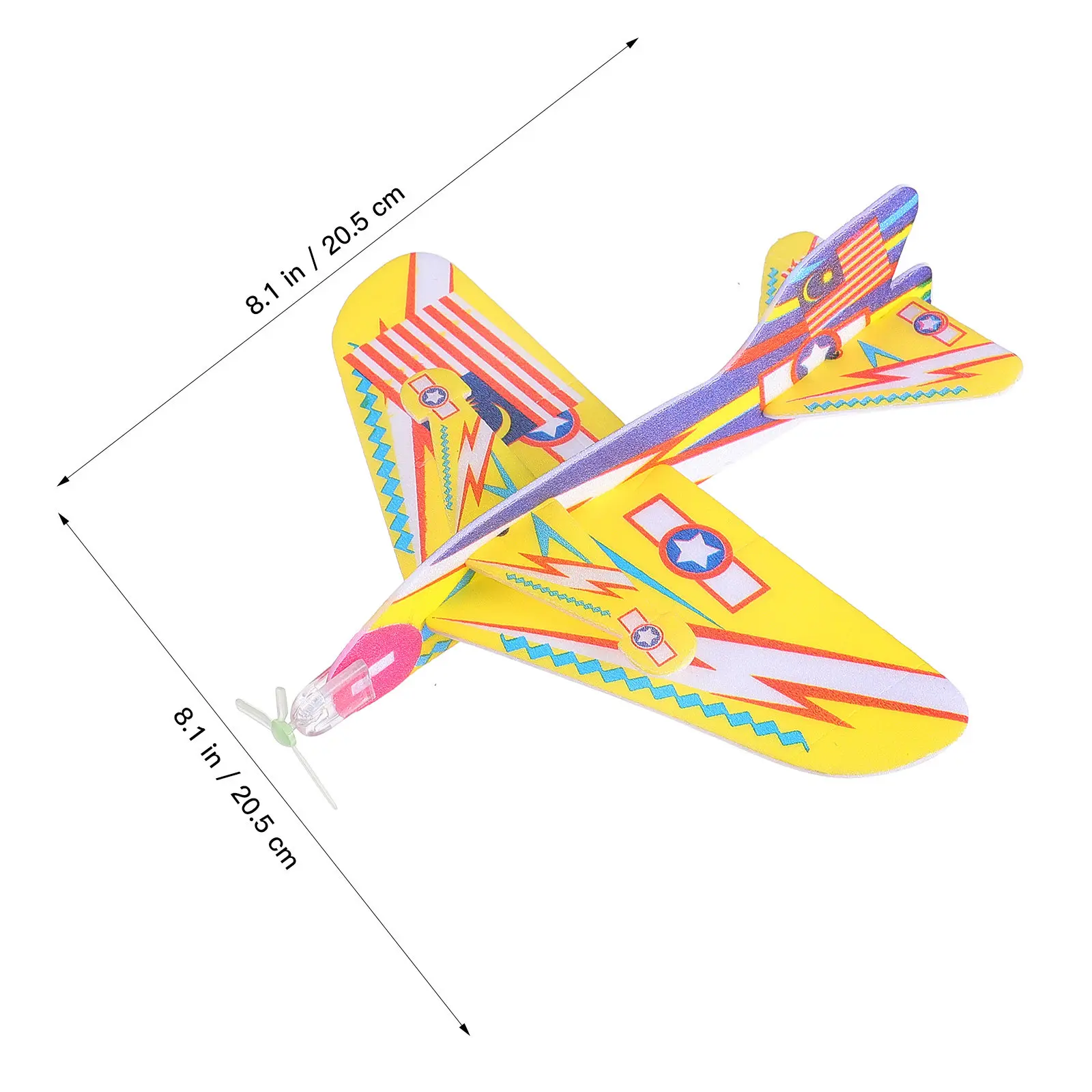 12Pcs Foam Airplanes Flying Gliders Hand Throwing Lightweight Impact Resistant Kids Outdoor Gift Airplane Toys