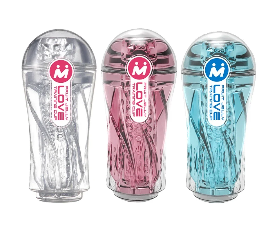 2023 Male  Transparent Jelly Adult Cups Realistic Pussy Vagina For Men Penis Pump Glans Sucking Suction Sex Toys Adult 18 Erotic