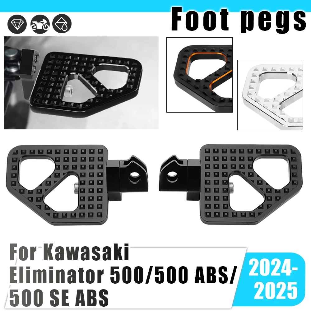 

Driver Foot Pegs For Kawasaki Eliminator 500 SE ABS 2024-2025 Motorcycle CNC Aluminum Front Footrests Adjustable Rider Footboard