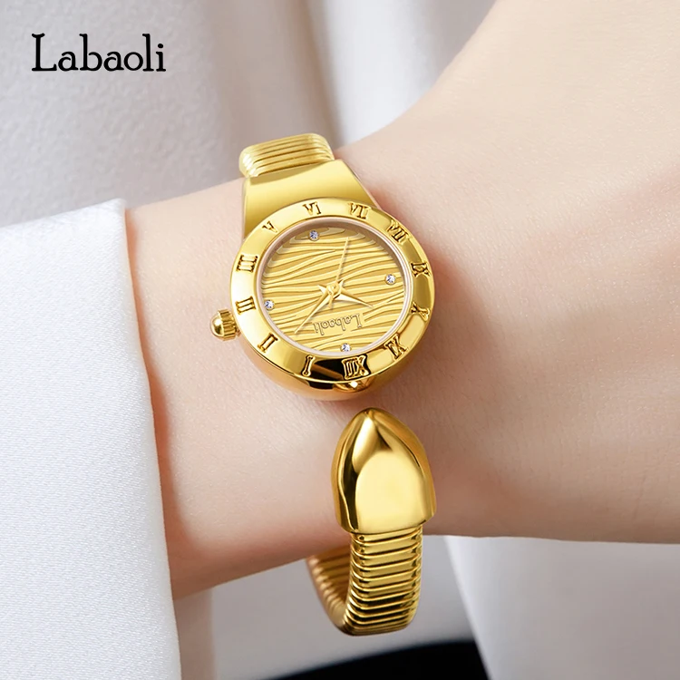 Labaoli/Romance Quartz Watch with Roman Numerals and Bracelet Design