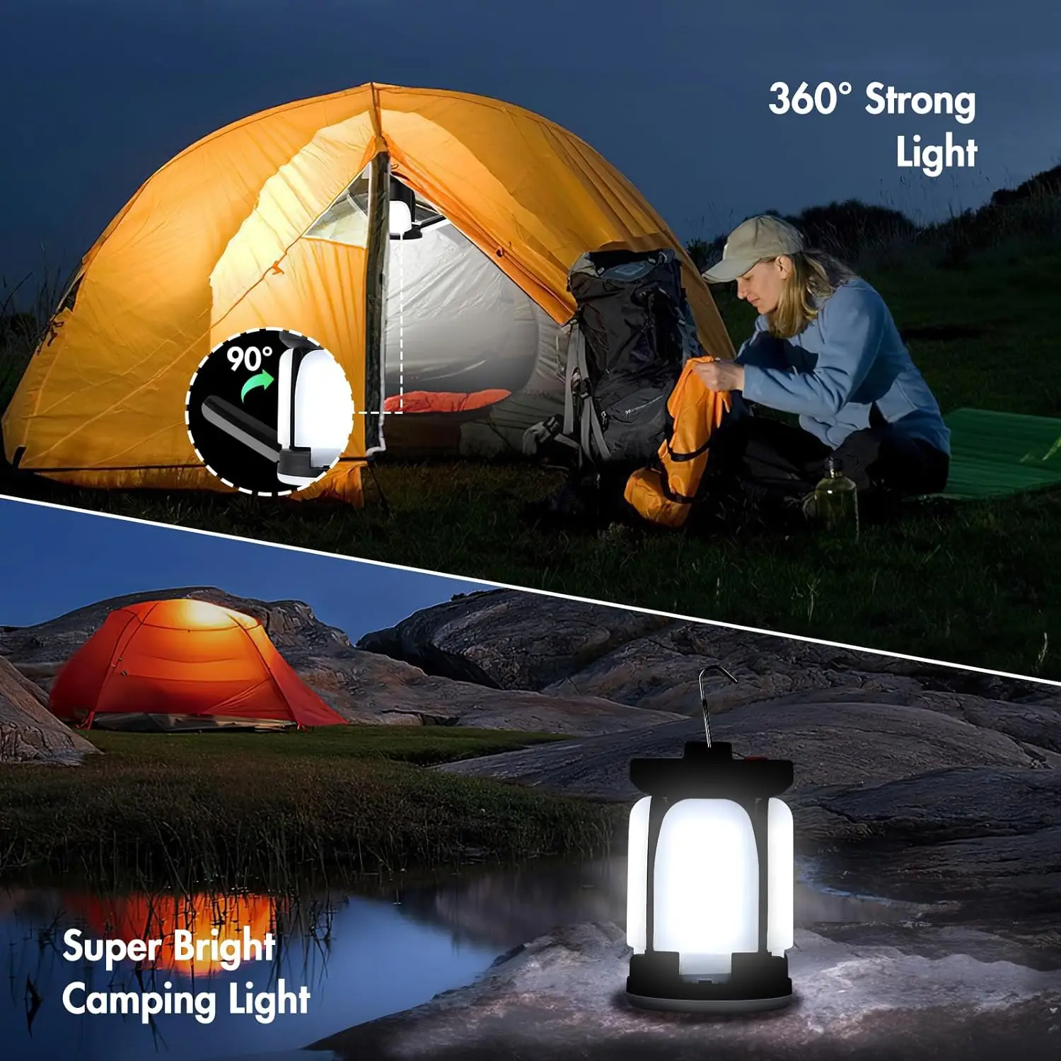 1-4Pack Outdoor Lighting LED Leaf Camping Lamp Hung Emergency Solar USB Rechargeable Tent Camping Lights Fishing Travel Lanterns