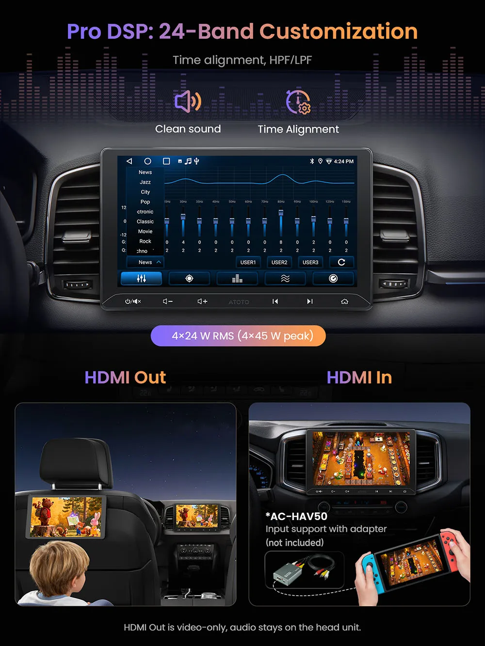 ATOTO A5LG211T 10.1 Inch Android Car Radio