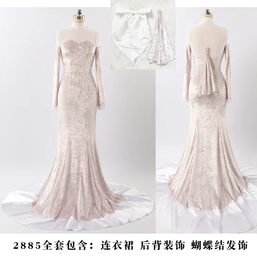 Аниме Мизи Круглый 5 Косплей Костюм Парик Белые Длинные Платья Выступления 2025 Хэллоуин Вечеринка Карнавал Ролевая Игра Мизи Розовый Синий Парик