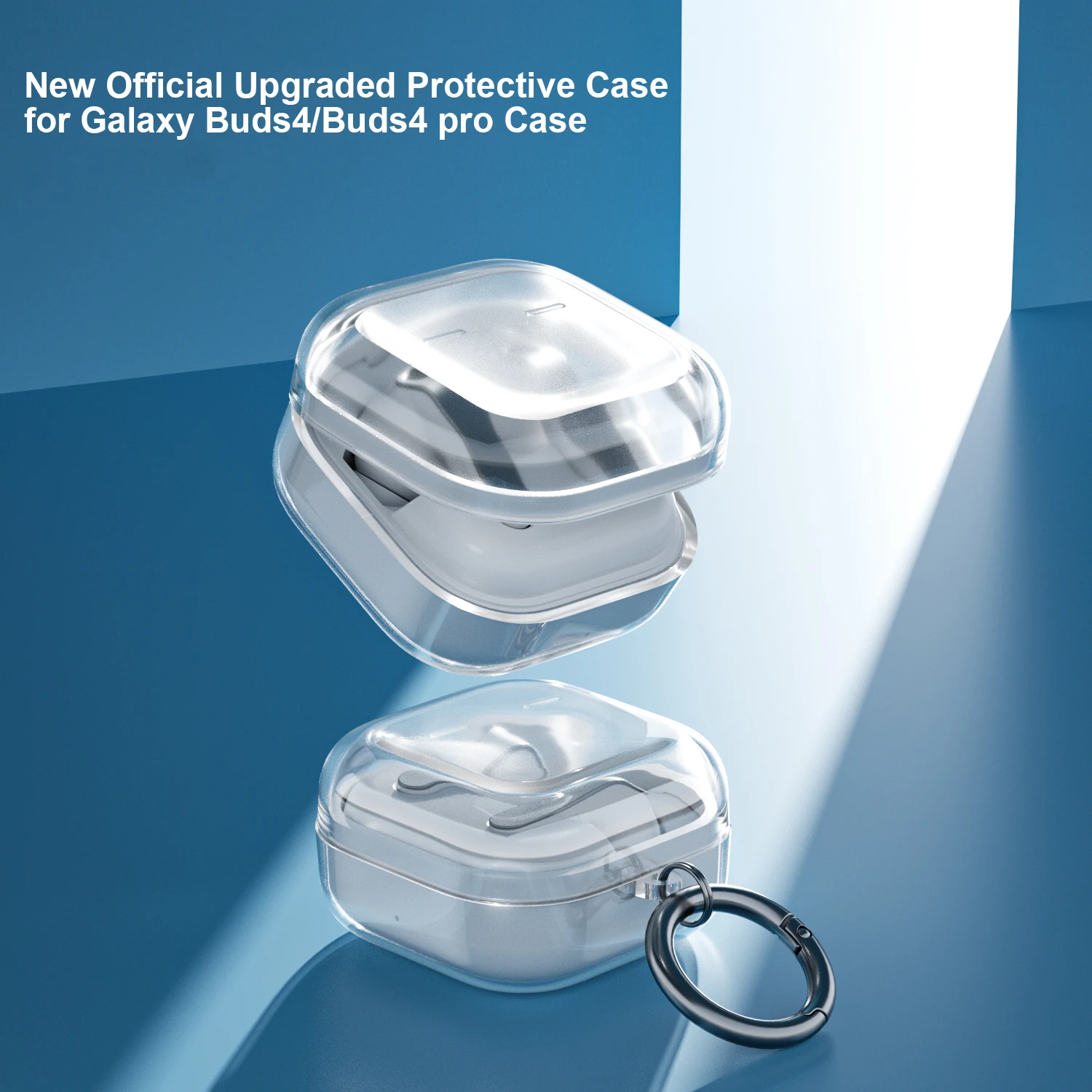 

Tpu Protective With Keychain Soft Protective Cover Transparent Cover For Samsung Galaxy Buds 4 for Galaxy Buds 4 Pro
