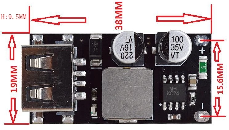 USB QC3.0 QC2.0 USB DC-DC Buck Converter Charging Step Down Module 6-32V 9V 12V 24V to Fast Quick Charger Circuit Board 5V